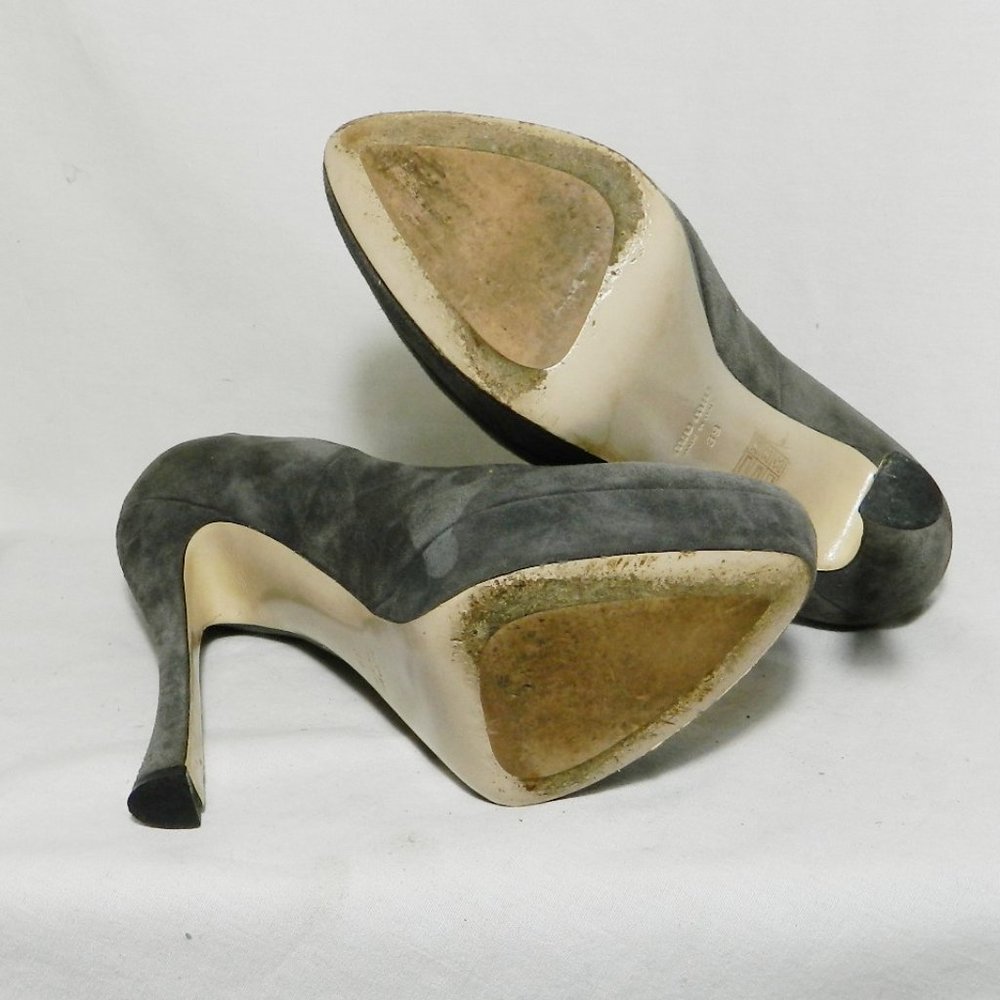 Miu Miu Gray Suede Platform Pumps Heels EU 39 EUC - Picture 6 of 7